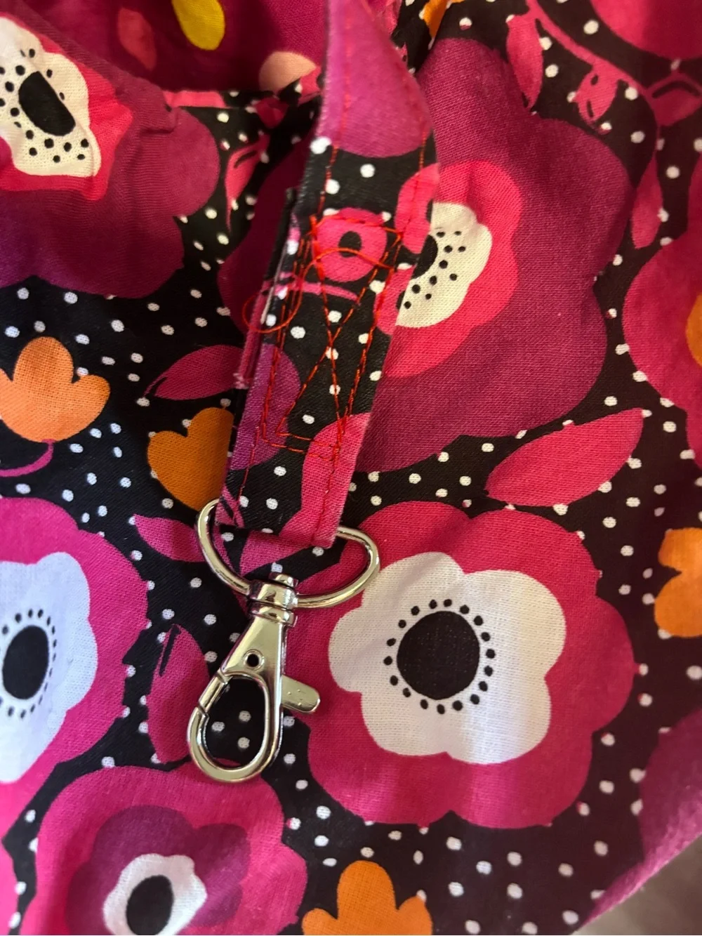 Stylish Pink Floral Pet Sling Carrier - Comfortable Travel Bag